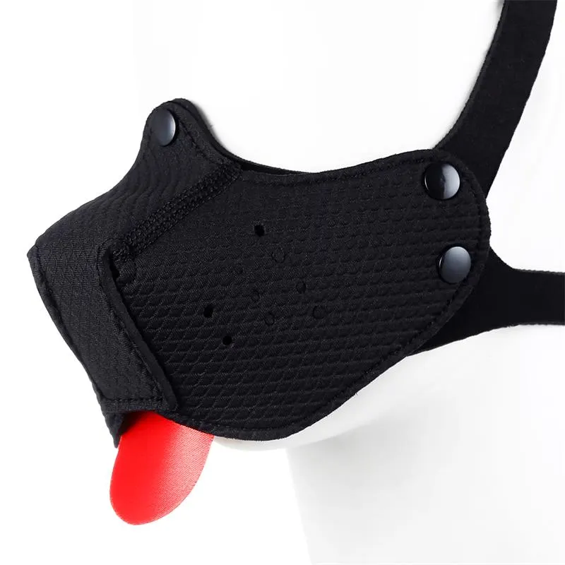 Bozal de Perro de Neopreno Desmontable Ajustable Negro · A-GUSTO · Máscaras, Antifaces y Mordazas — Foto 2