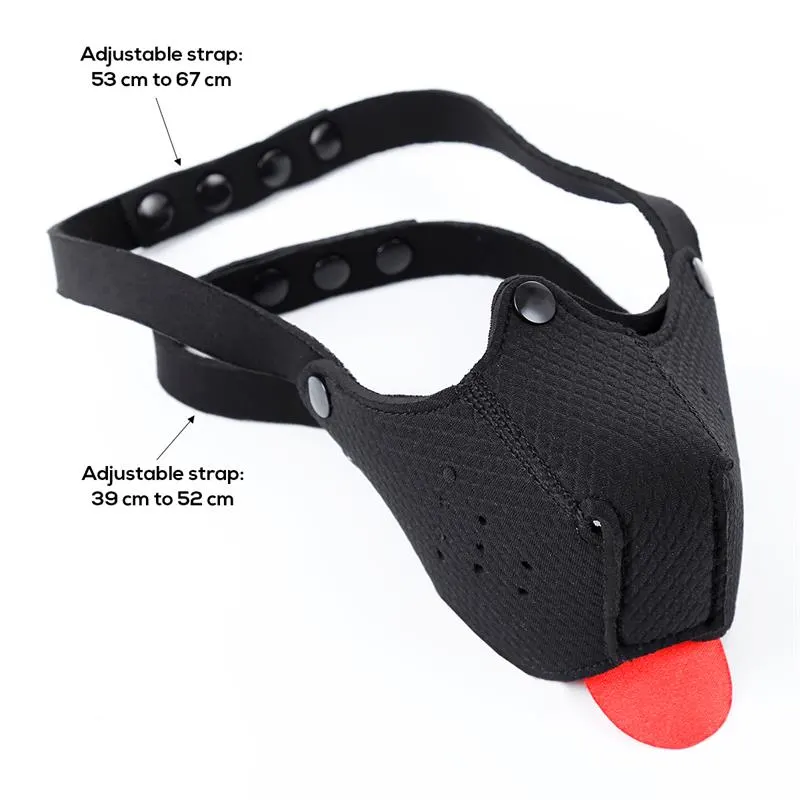 Bozal de Perro de Neopreno Desmontable Ajustable Negro · A-GUSTO · Máscaras, Antifaces y Mordazas — Foto 9