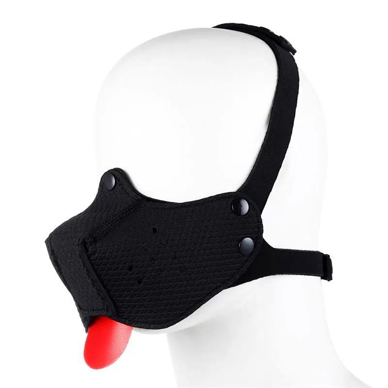 Bozal de Perro de Neopreno Desmontable Ajustable Negro · A-GUSTO · Máscaras, Antifaces y Mordazas