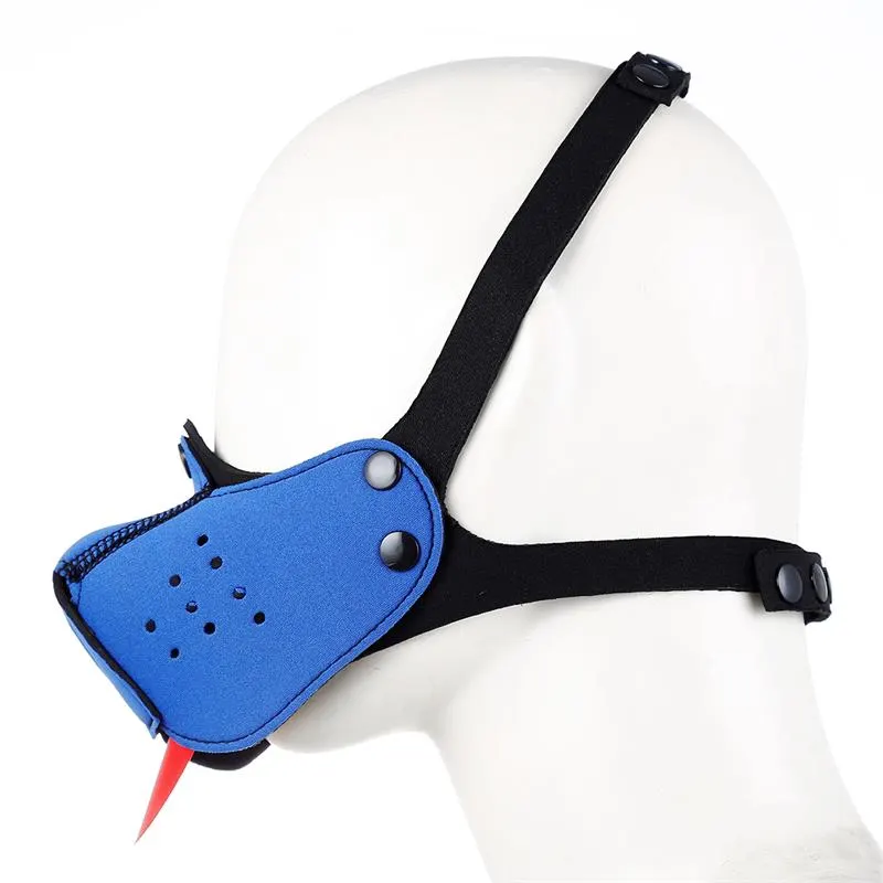 Bozal de Perro de Neopreno Desmontable y Ajustable Azul · A-GUSTO · Máscaras, Antifaces y Mordazas — Foto 3