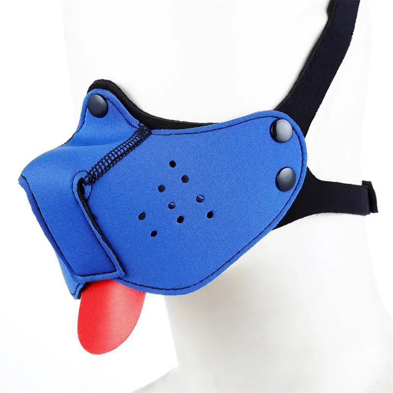 Bozal de Perro de Neopreno Desmontable y Ajustable Azul · A-GUSTO · Máscaras, Antifaces y Mordazas — Foto 4