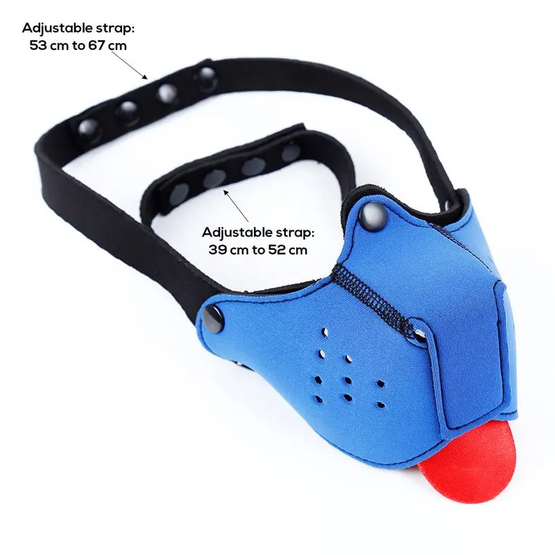 Bozal de Perro de Neopreno Desmontable y Ajustable Azul · A-GUSTO · Máscaras, Antifaces y Mordazas — Foto 8
