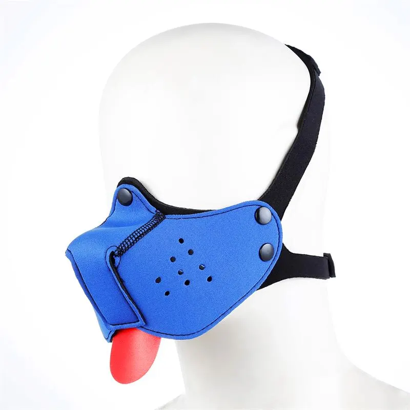 Bozal de Perro de Neopreno Desmontable y Ajustable Azul · A-GUSTO · Máscaras, Antifaces y Mordazas