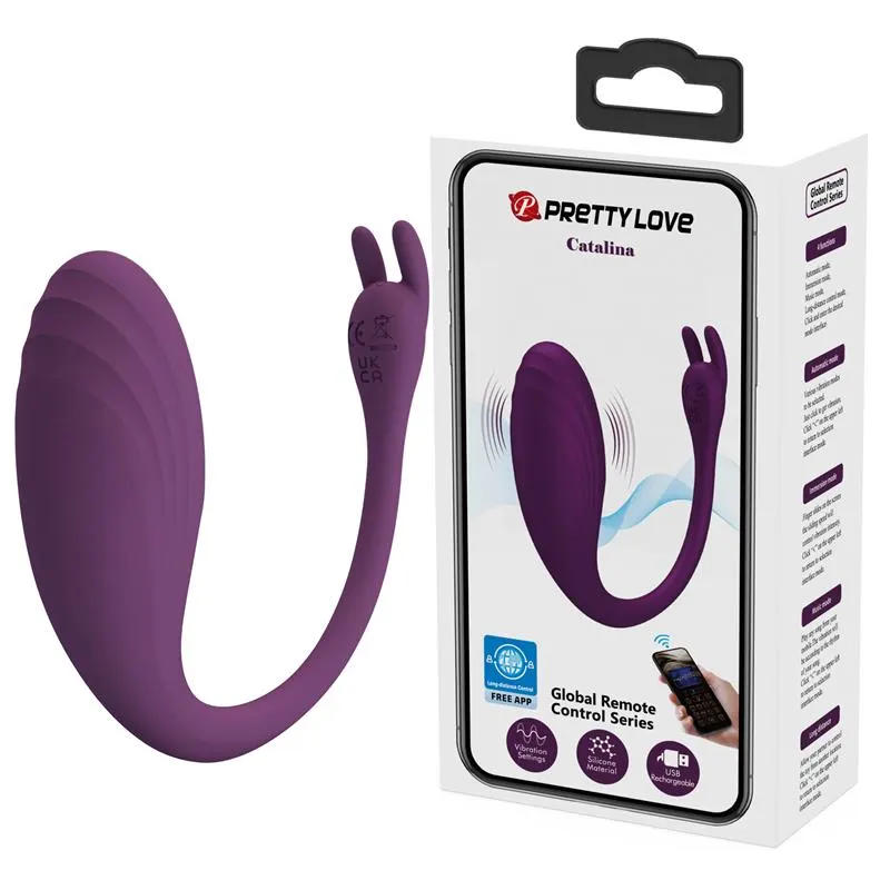Catalina Huevo Vibrador con APP Púrpura · PRETTYLOVE · Huevos y Balas Vibradoras