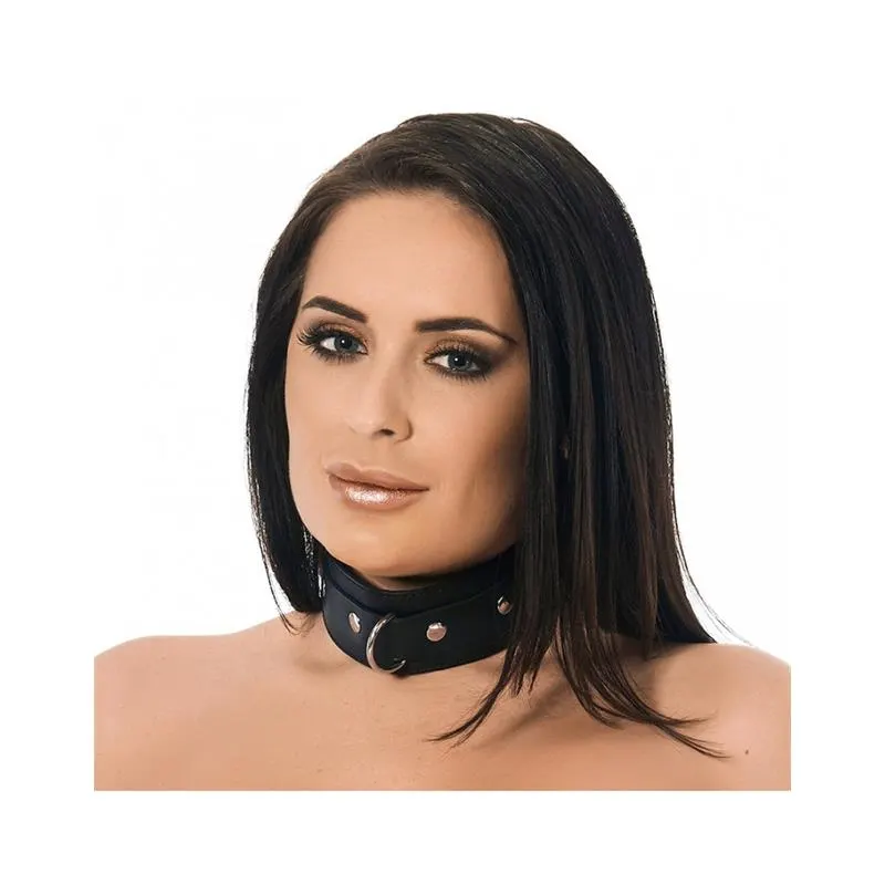 Collar Cuero con Tachuelas y Anilla · M/L · BONDAGE PLAY · Accesorios BDSM y Fetish