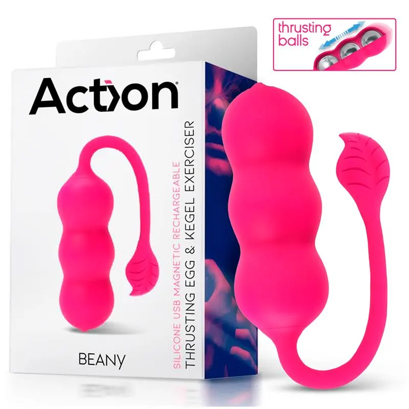 Beany Huevo Vibrador y Entrenador Suelo Pélvico con Empuje · ACTION · Huevos y Balas Vibradoras