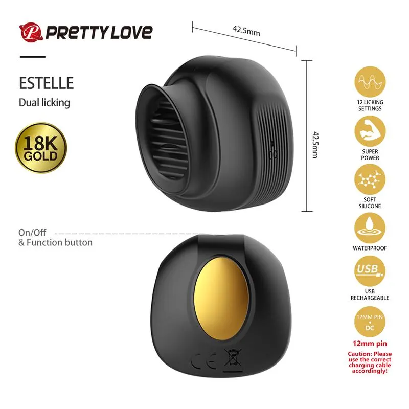 Luxury Set Queens 12 Juguetes Negro y Oro 18k · PRETTYLOVE · Estimuladores de Clítoris — Foto 5