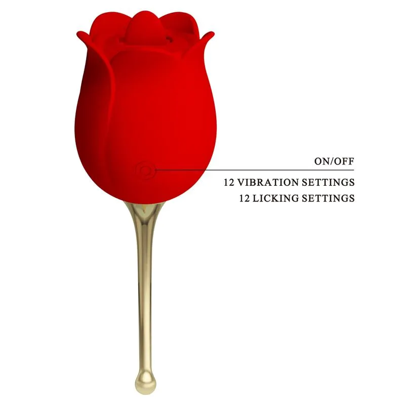 Rose Lover Estimulador con Vibración y Licking · PRETTYLOVE · Estimuladores de Clítoris — Foto 7