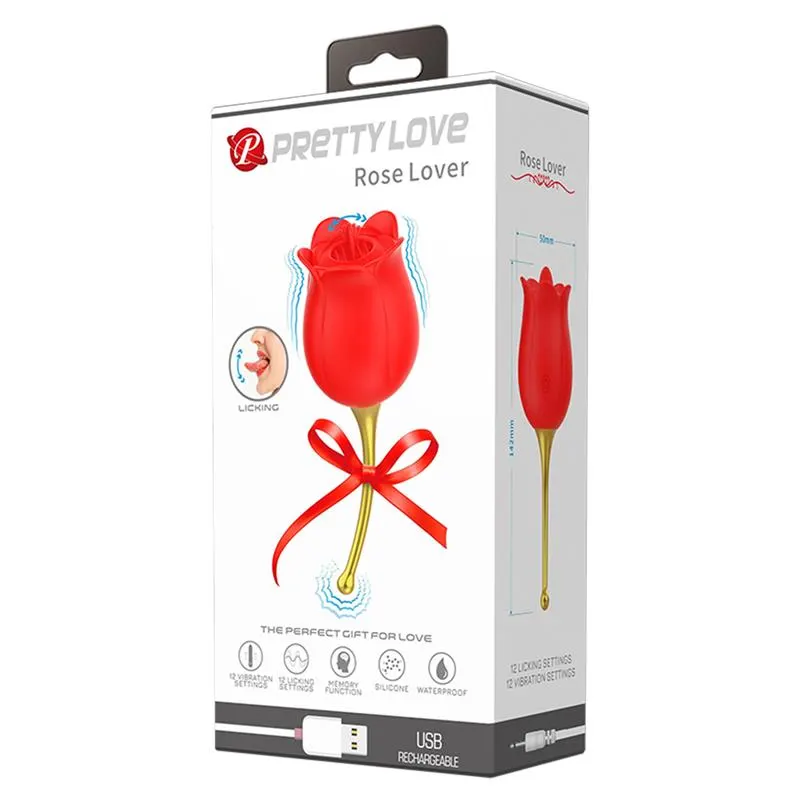 Rose Lover Estimulador con Vibración y Licking · PRETTYLOVE · Estimuladores de Clítoris — Foto 10