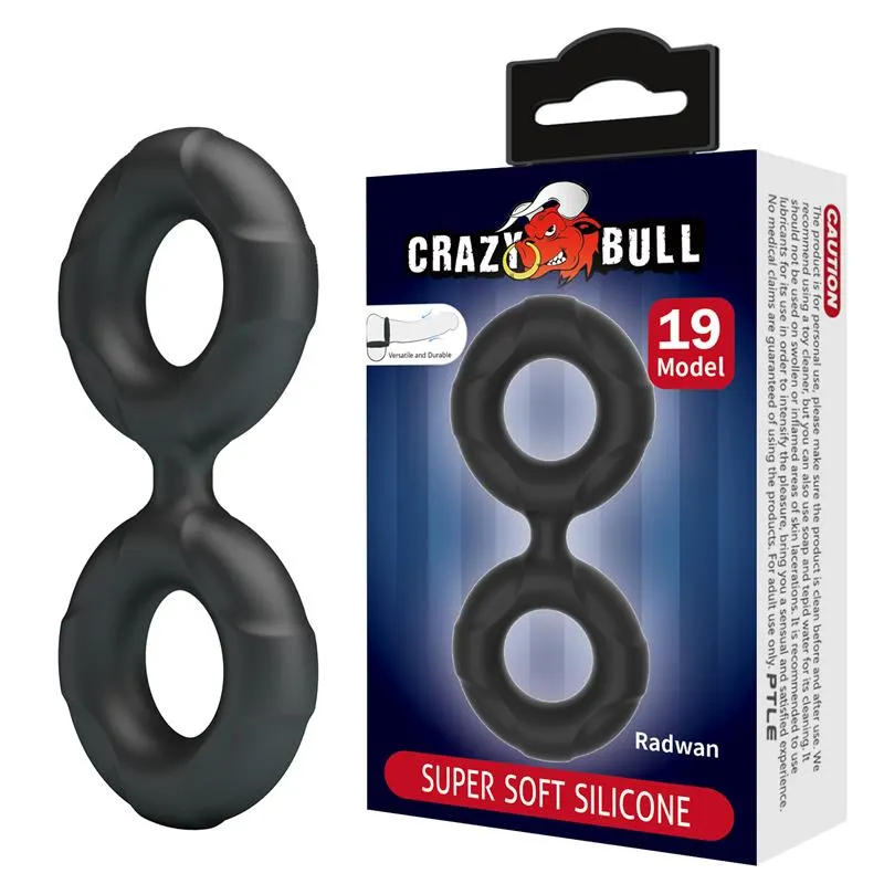 Radwan Anillo para el Pene Doble Silicona Mod 19 · CRAZY BULL · Anillos para el Pene