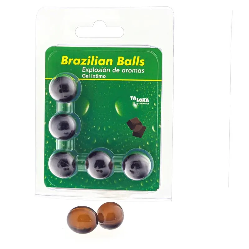 Set 5 Brazilian Balls Explosion Aroma Chocolate · BRAZILIAN BALLS · Cuidado Íntimo y Masaje
