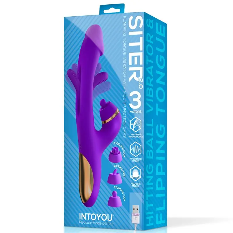 Siter 2.0 Vibrador con Lengua Flapping, Golpeteo y Cabezales Intercambiables · INTOYOU · Vibradores — Foto 9