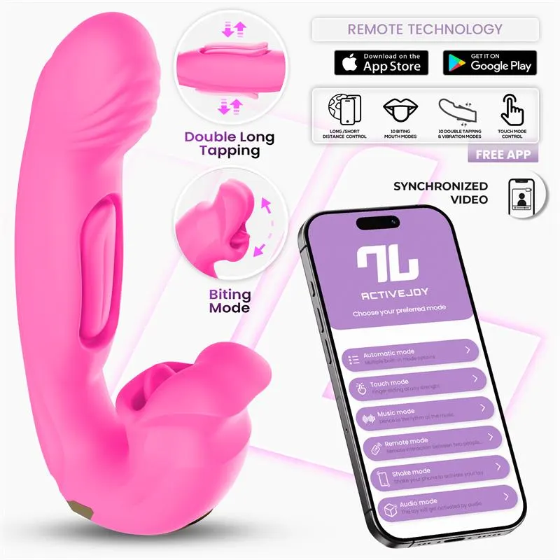 Bimby Vibrador con Mordisqueo y Lengua Doble Tapping con APP · INTOYOU APP SERIES · Vibradores