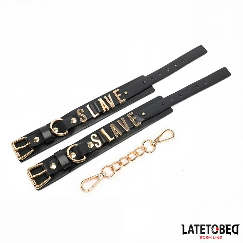 Esposas para Tobillos SLAVE con Cadena Dorada · LATETOBED BDSM LINE · Esposas y Ataduras — Foto 4