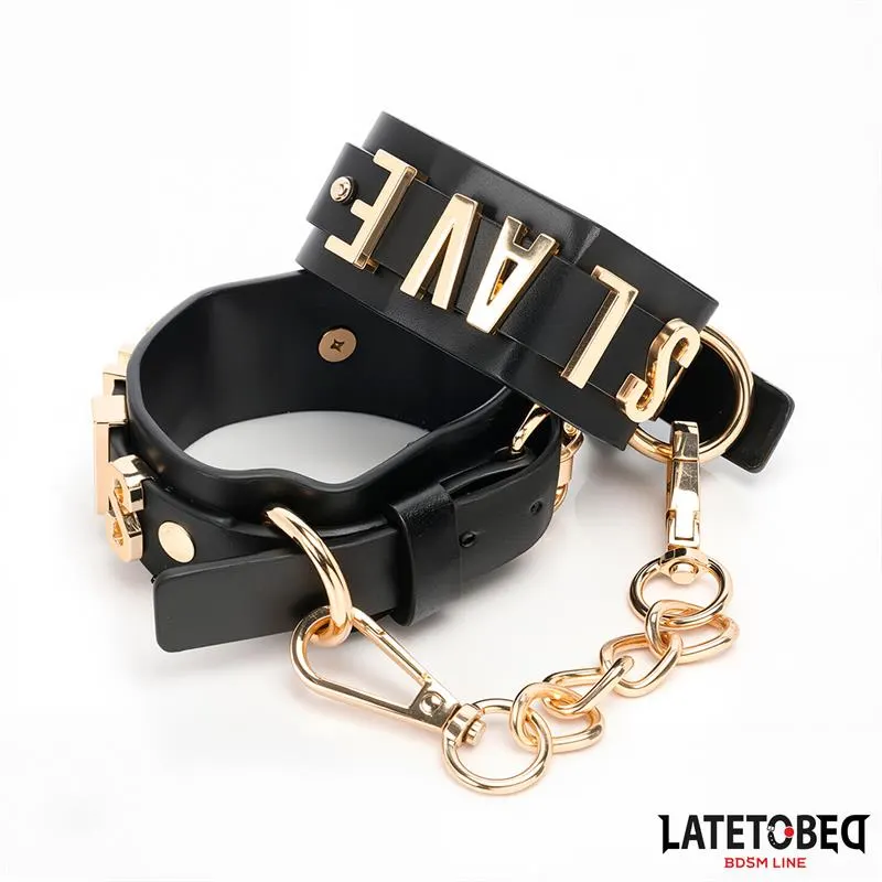 Esposas para Tobillos SLAVE con Cadena Dorada · LATETOBED BDSM LINE · Esposas y Ataduras — Foto 8