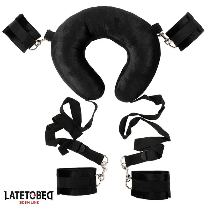 Set de Restricciones de Cojín con Esposas · LATETOBED BDSM LINE · Esposas y Ataduras