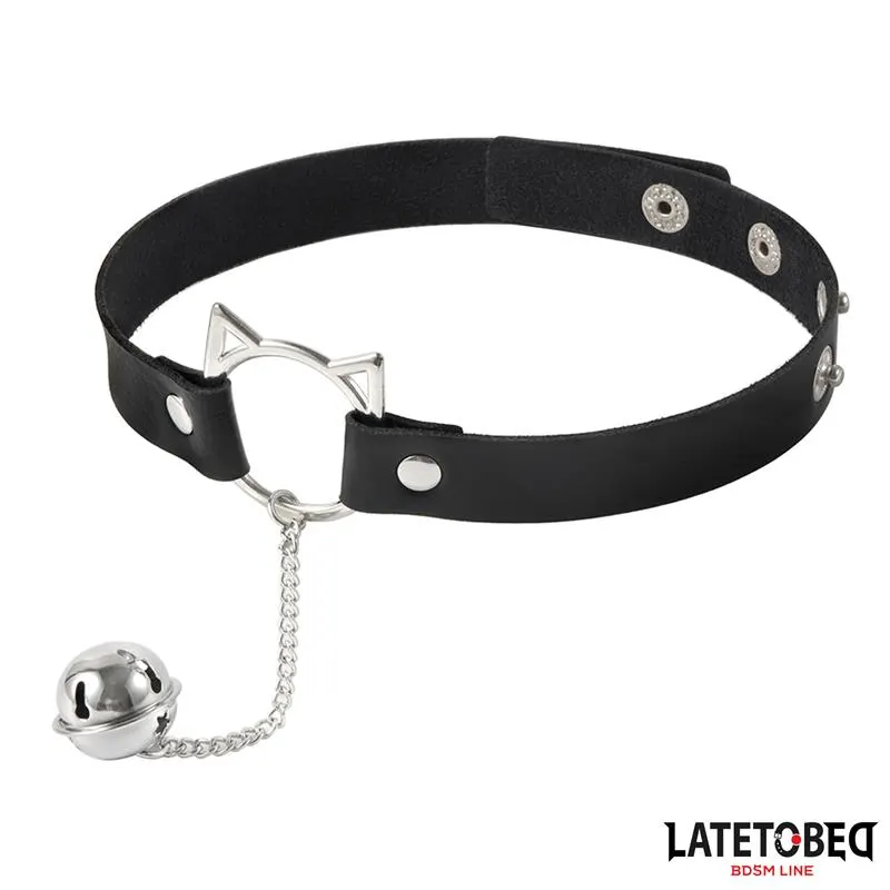 Choker con Aro con Orejitas y Cascabel · LATETOBED BDSM LINE · Juegos y Complementos Divertidos — Foto 2