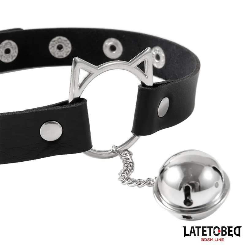 Choker con Aro con Orejitas y Cascabel · LATETOBED BDSM LINE · Juegos y Complementos Divertidos — Foto 4
