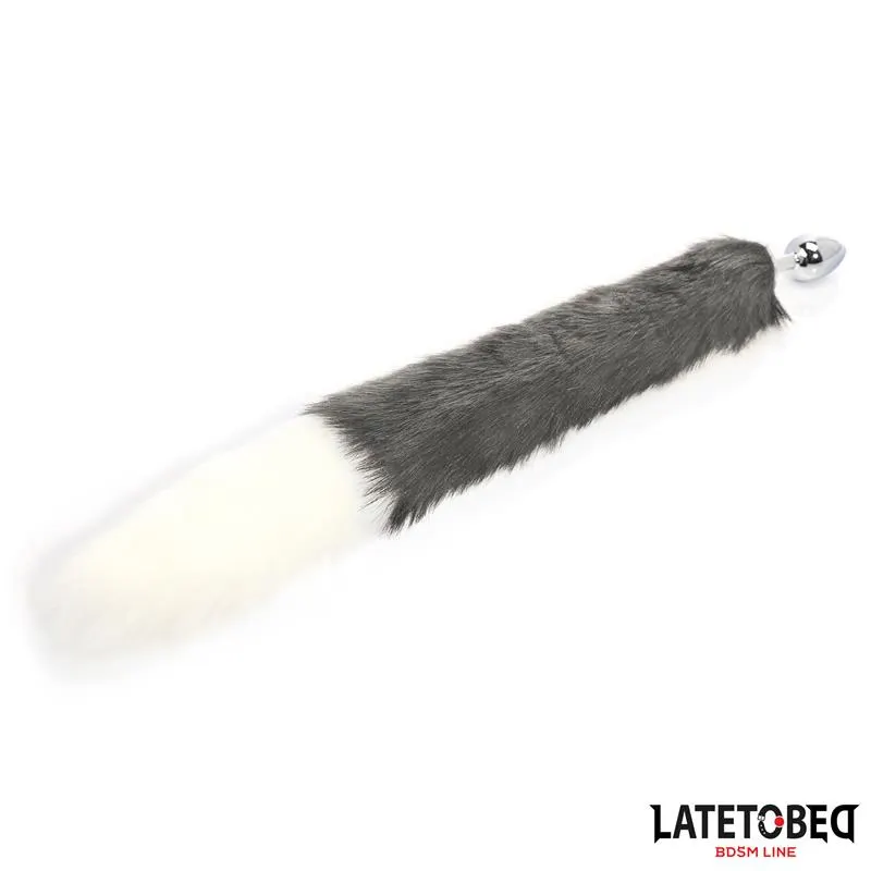 Plug Anal con Cola Blanco y Negro 40 cm · LATETOBED BDSM LINE · Anal — photo 6