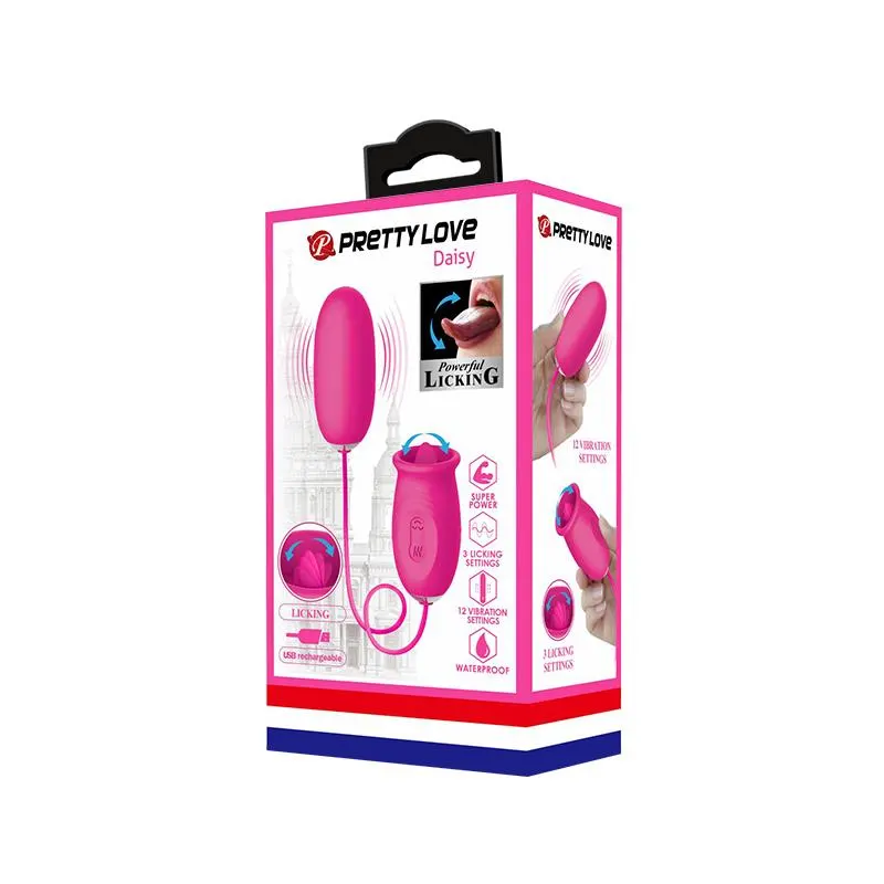 Daisy Huevo Vibrador y Lengua Estimuladora Rosa · PRETTYLOVE · Huevos y Balas Vibradoras — Foto 9