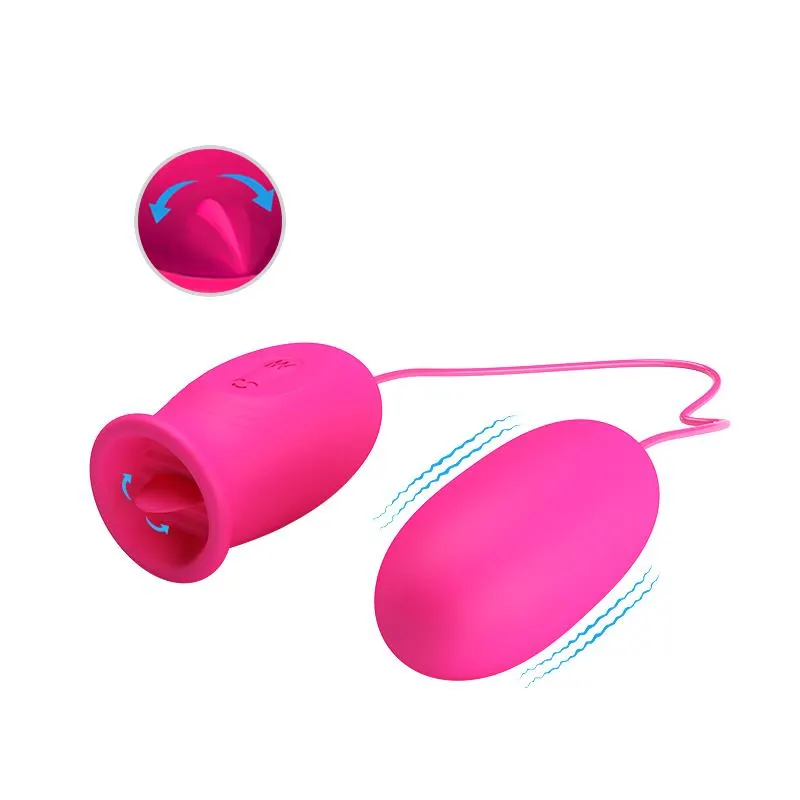 Daisy Huevo Vibrador y Lengua Estimuladora Rosa · PRETTYLOVE · Huevos y Balas Vibradoras