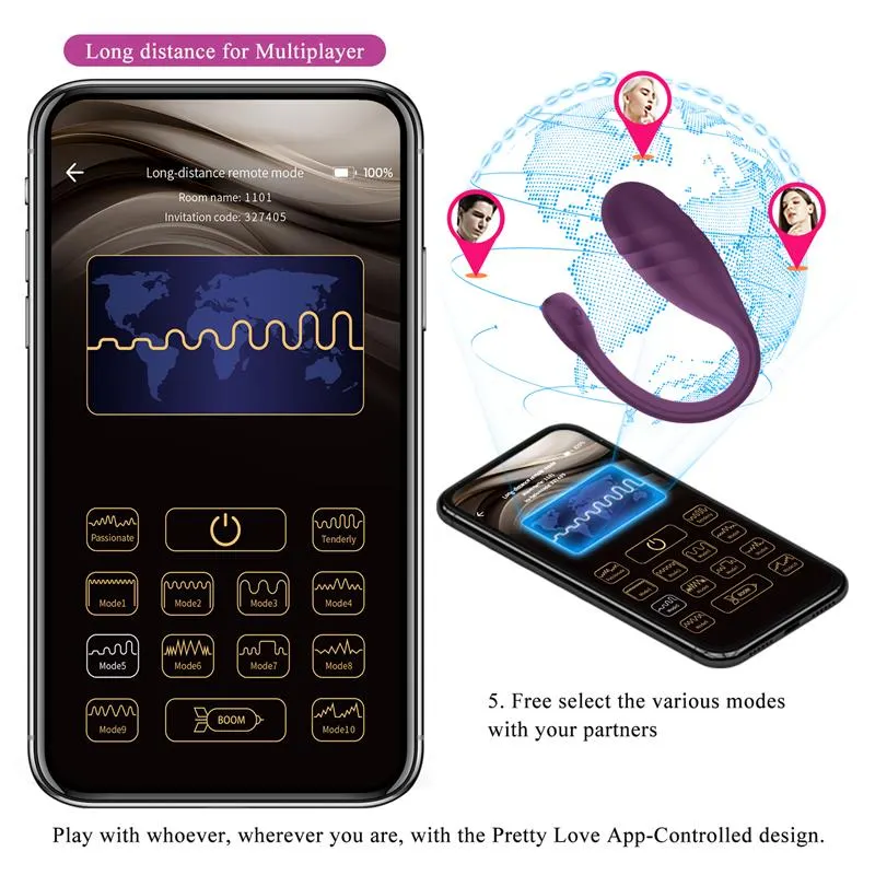 Leviathan Huevo Vibrador con APP · PRETTYLOVE · Huevos y Balas Vibradoras — photo 18