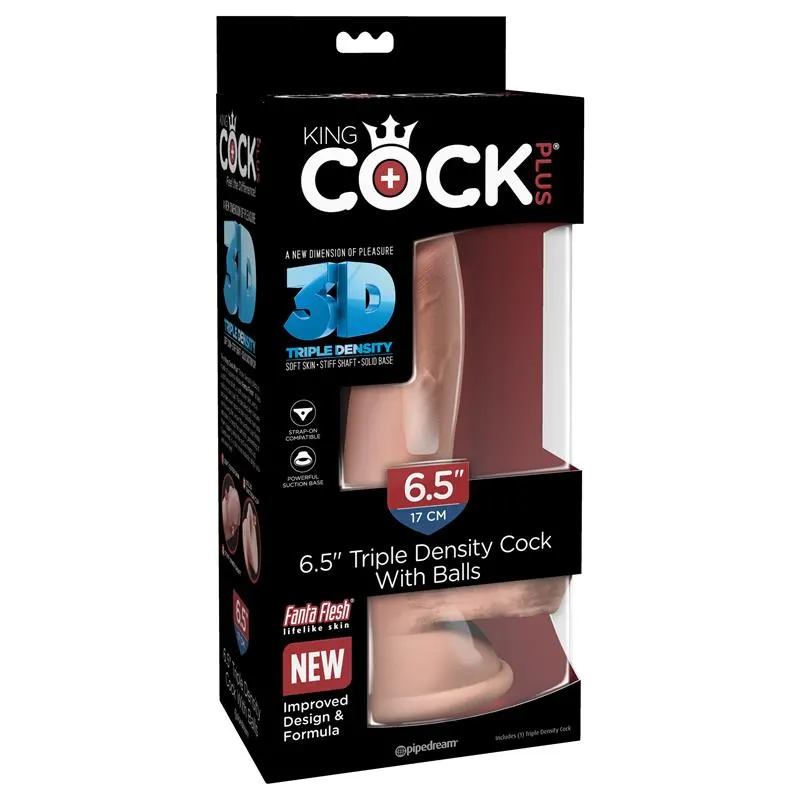 Dildo Triple Densidad con Testículos 6.5 · KING COCK · Dildos — photo 7