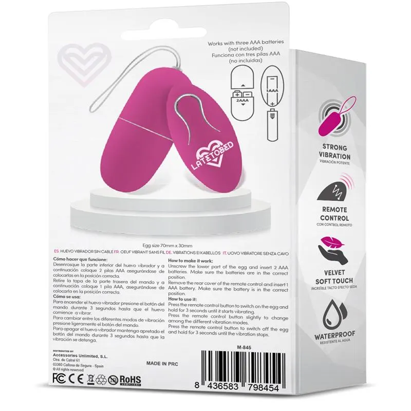 Ecopurple Huevo Vibrador con Control Remoto · LATETOBED · Huevos y Balas Vibradoras — Foto 3