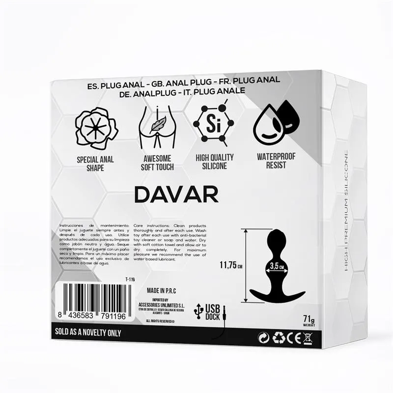 Davar Plug Anal Silicona · TARDENOCHE · Anal — Foto 3
