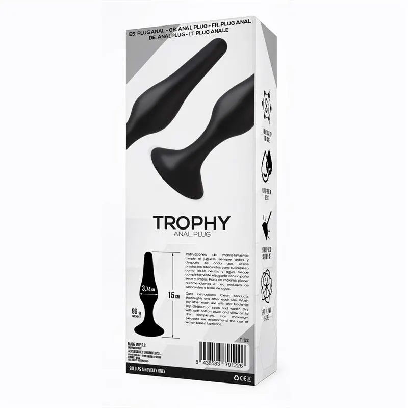 Trophy Plug Anal 15 cm Silicona Negro · TARDENOCHE · Anal — photo 3