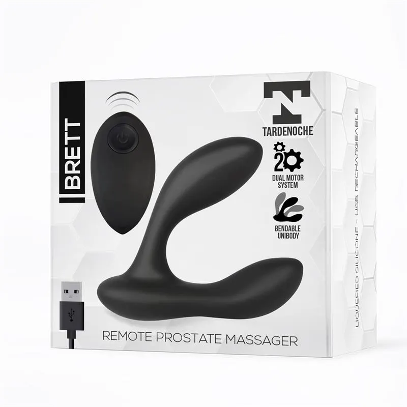 Brett Masajeador Prostático Control Remoto USB Silicona Líquida · TARDENOCHE · Anal — Foto 2