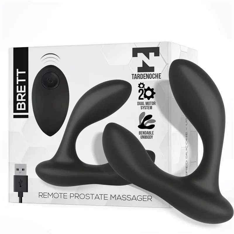 Brett Masajeador Prostático Control Remoto USB Silicona Líquida · TARDENOCHE · Anal
