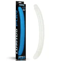 Dildo Doble Lumino Luz Azul 18.5 · LOVETOY · Dildos