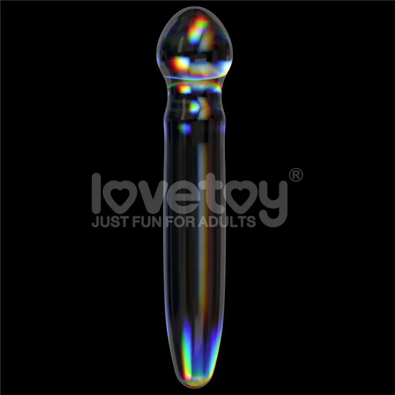 Dildo de Cristal que Brilla en la Oscuridad Twilight Gleam Prism Glass · LOVETOY · Dildos — Foto 2