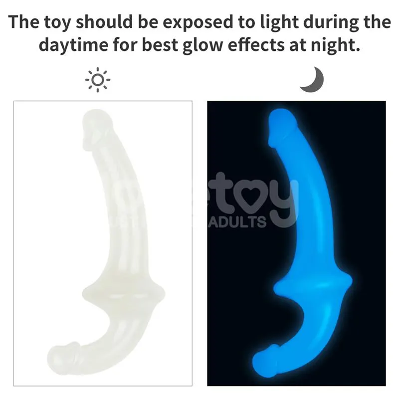 Dildo doble Lumino Play Luz Azul 10.5 · LOVETOY · Dildos — Foto 12