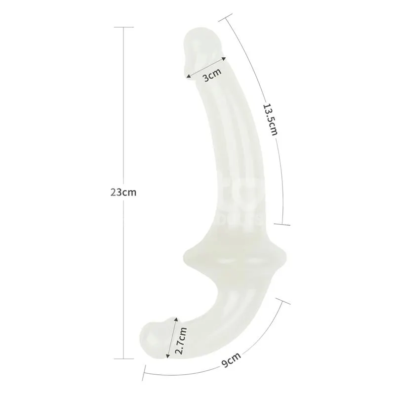 Dildo doble Lumino Play Luz Azul 10.5 · LOVETOY · Dildos — Foto 13