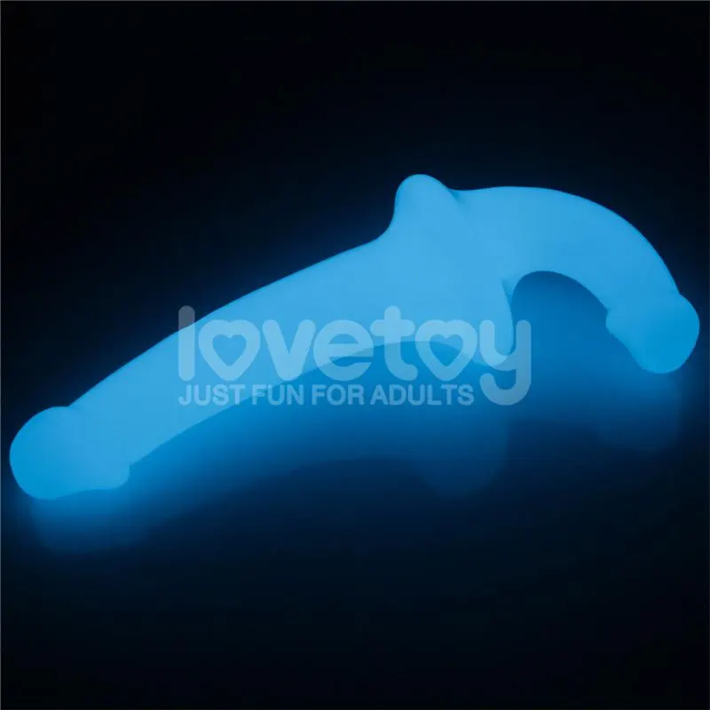 Dildo doble Lumino Play Luz Azul 10.5 · LOVETOY · Dildos — Foto 3