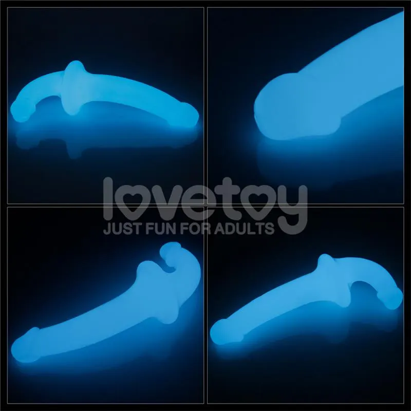 Dildo doble Lumino Play Luz Azul 10.5 · LOVETOY · Dildos — Foto 10