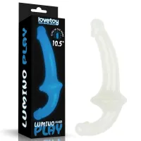 Dildo doble Lumino Play Luz Azul 10.5 · LOVETOY · Dildos
