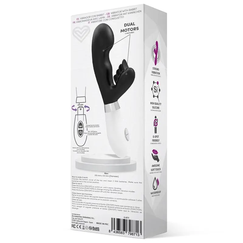 Sliper Vibrador Conejito Silicona Negro · LATETOBED · Vibradores — Foto 3