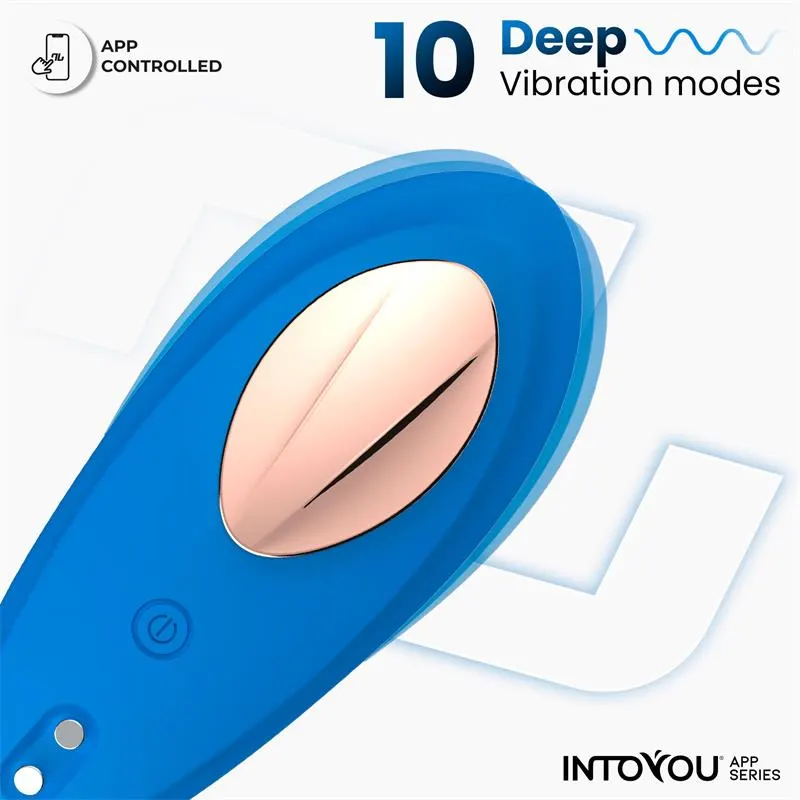 Vibrador de Braguita con APP Silicona Azul · INTOYOU APP SERIES · Estimuladores de Clítoris — Foto 4