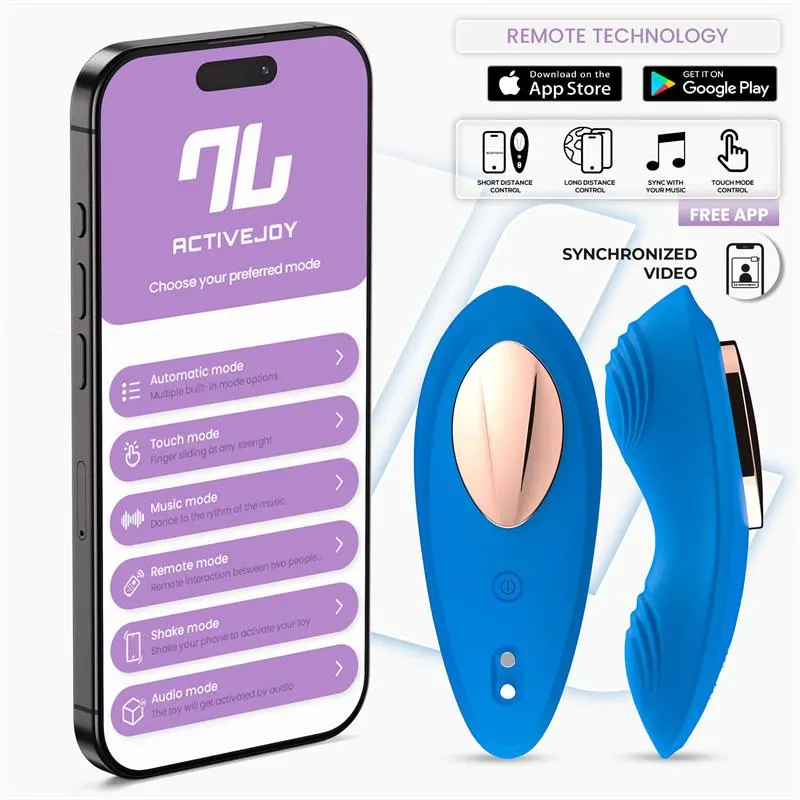 Vibrador de Braguita con APP Silicona Azul · INTOYOU APP SERIES · Estimuladores de Clítoris