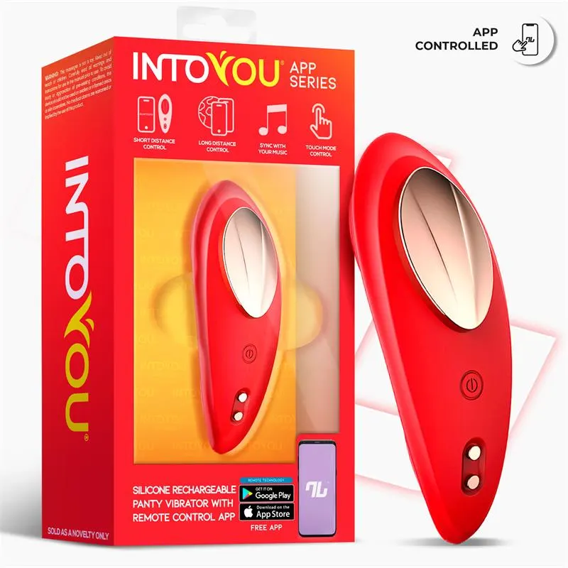 Vibrador de Braguita con APP Silicona Rojo · INTOYOU APP SERIES · Estimuladores de Clítoris — Foto 2