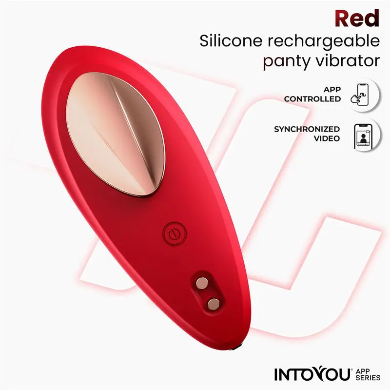 Vibrador de Braguita con APP Silicona Rojo · INTOYOU APP SERIES · Estimuladores de Clítoris — Foto 3