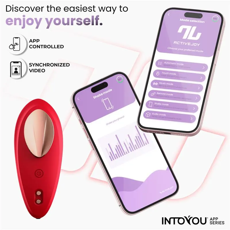 Vibrador de Braguita con APP Silicona Rojo · INTOYOU APP SERIES · Estimuladores de Clítoris — Foto 6