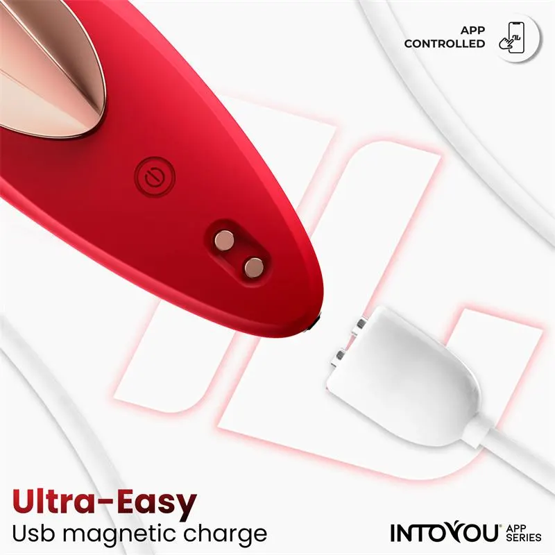 Vibrador de Braguita con APP Silicona Rojo · INTOYOU APP SERIES · Estimuladores de Clítoris — Foto 8