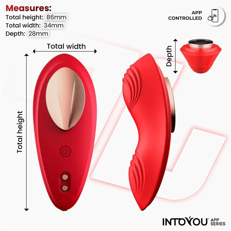 Vibrador de Braguita con APP Silicona Rojo · INTOYOU APP SERIES · Estimuladores de Clítoris — Foto 9