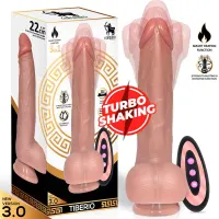 Tiberio Dildo Realista Turbo Shaking con Thrusting, Rotación 360º y Control Remoto Silicona Líquida · CENTAURO · Dildos