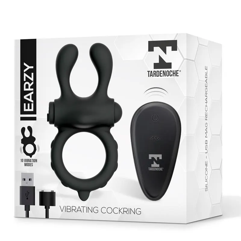 Earzy Anillo Vibrador con Control Remoto USB Magnético Silicona · TARDENOCHE · Anillos para el Pene — Foto 8