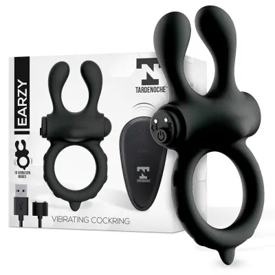 Earzy Anillo Vibrador con Control Remoto USB Magnético Silicona · TARDENOCHE · Anillos para el Pene